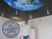Бесшовные натяжные потолки. Фотопечать. Декоративные наливные полы.